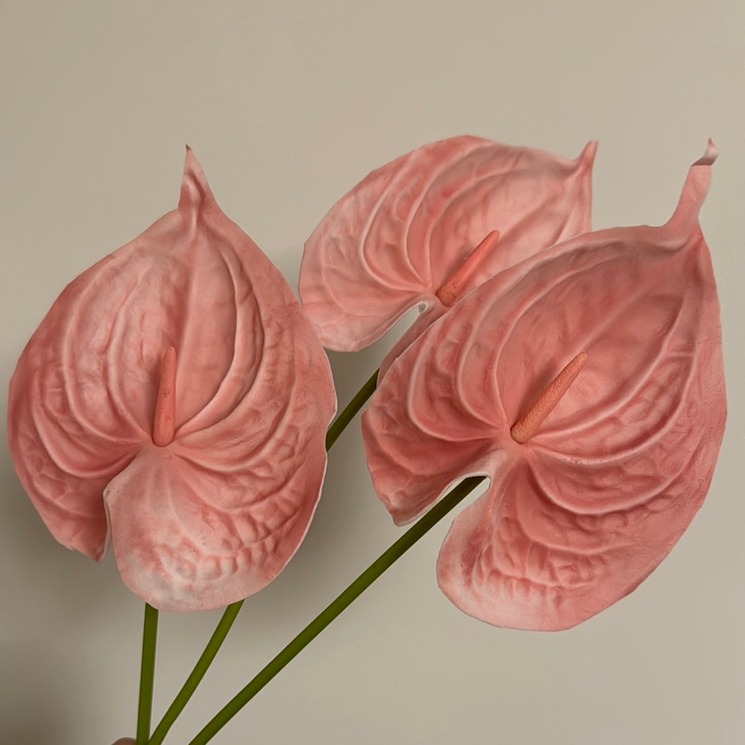 Real Touch Large Anthurium Dusty Pink