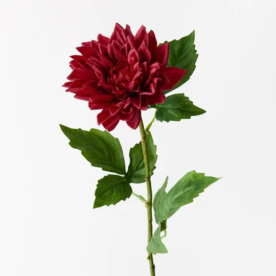 Real Touch Dahlia Single Stem Dark Red
