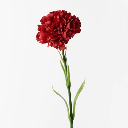 Real Touch Carnation Single Stem Deep Red