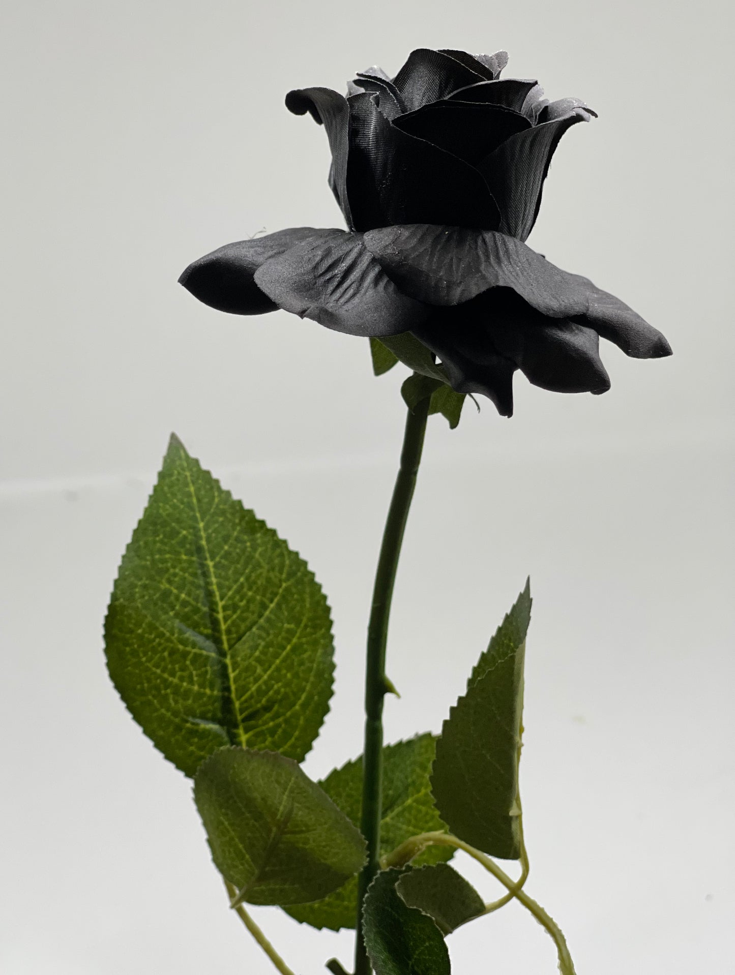 Real Touch Single Stem Small Rose Black