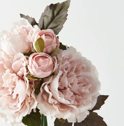 Real Touch Mixed Peonies Bouquet Pink