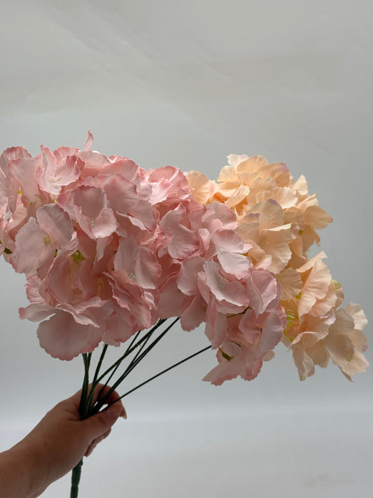 Hydrangea Spray Large Petals Silk