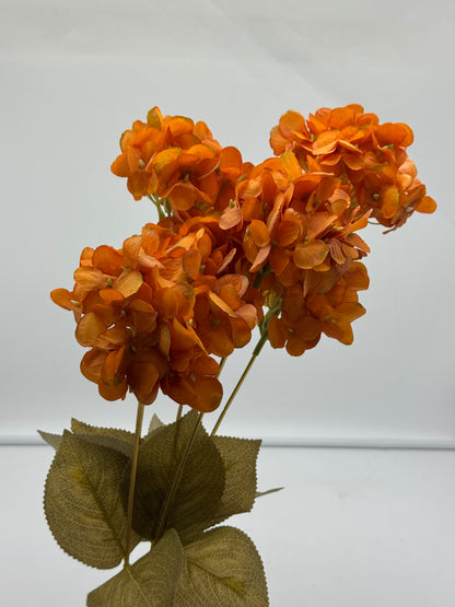 Hydrangea Silk 6 Head Bush Spray Dried Look
