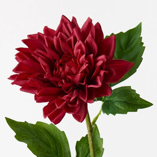 Real Touch Dahlia Single Stem Dark Red