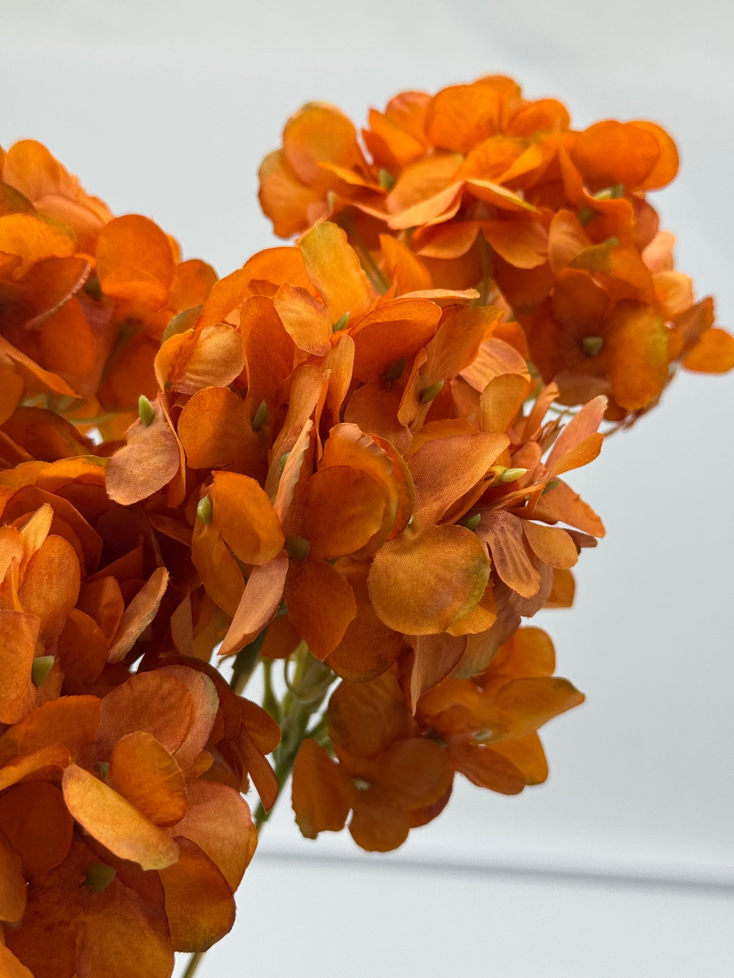 Hydrangea Silk 6 Head Bush Spray Dried Look