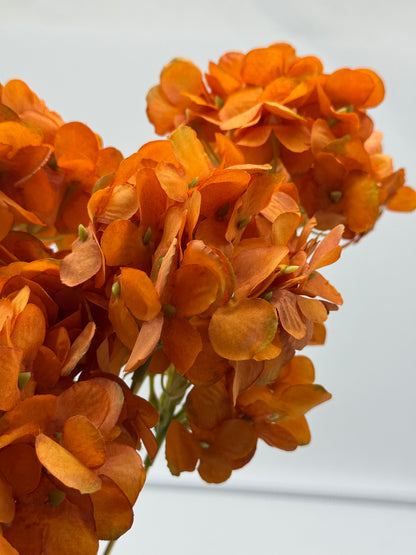 Hydrangea Silk 6 Head Bush Spray Dried Look