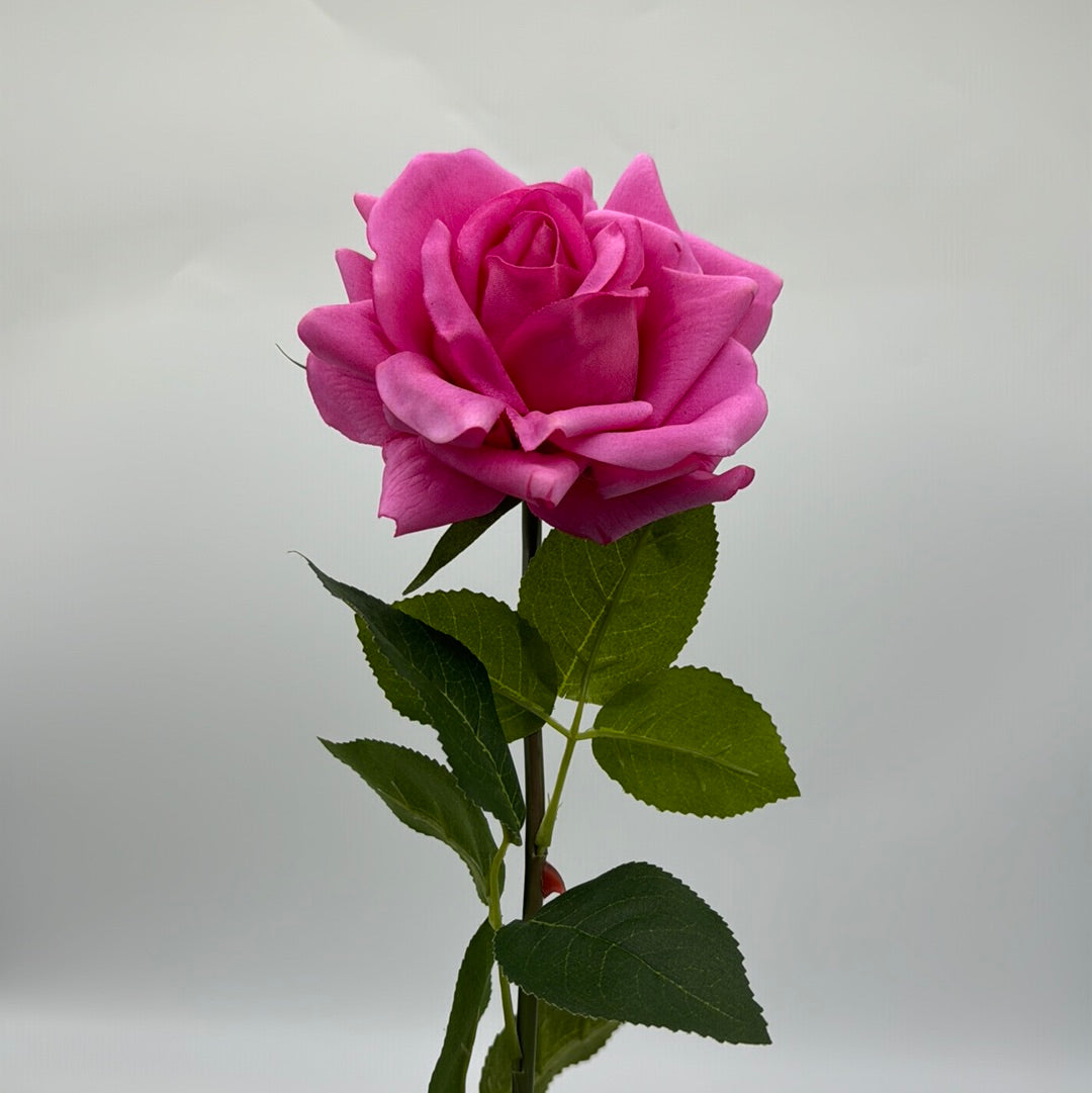 Louis Real Touch Single Stem Rose Fuchsia