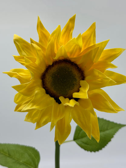 Sunflower Real Touch Premium Yellow Single Stem