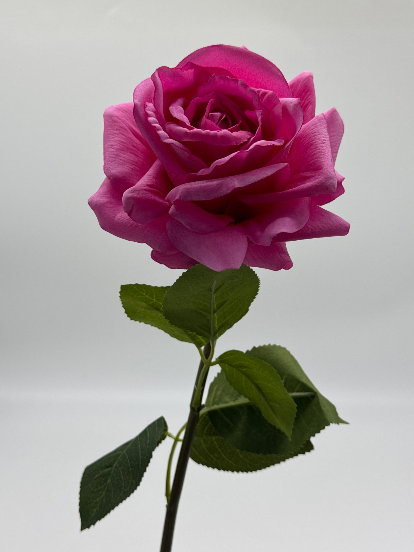 Louis Real Touch Single Stem Rose Hot Pink