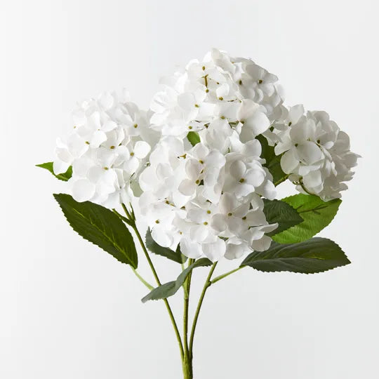 Real Touch Hydrangeas Bush Spray White