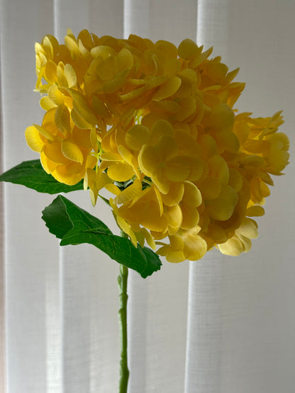 Real Touch Medium Hydrangea Yellow