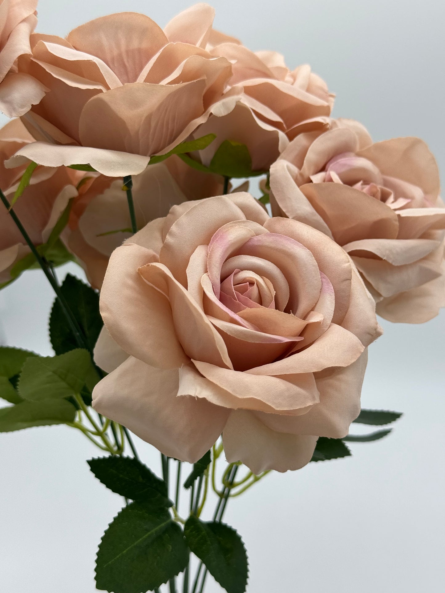 10 Head Lauren Bouquet Roses Dusty Pink