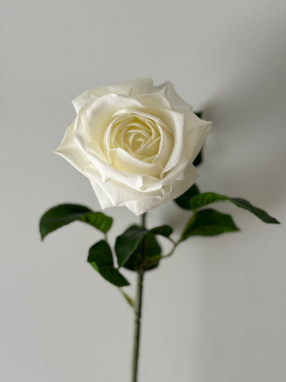 Real Touch Rose Single Stem White