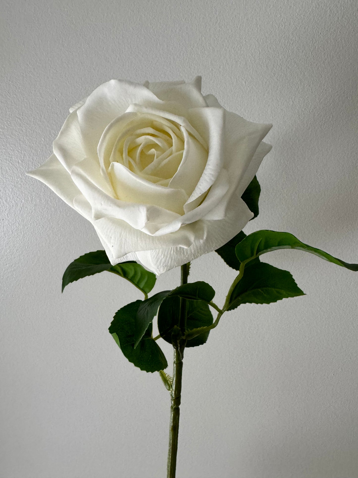 Real Touch Rose Single Stem White