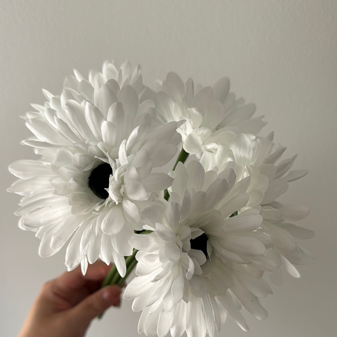 Real Touch Gerbera Bouquet White