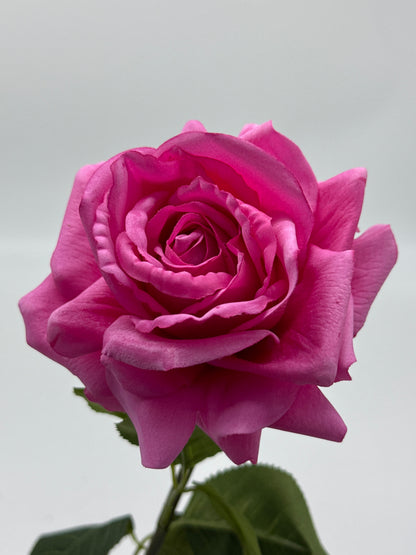 Louis Real Touch Single Stem Rose Hot Pink