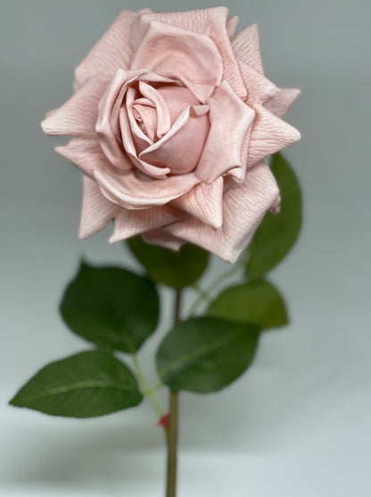 Louis Real Touch Single Stem Rose Premium Dusty Pink