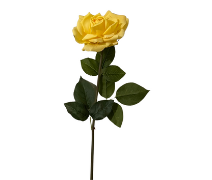 Real Touch Single Stem Louis Rose Premium Yellow