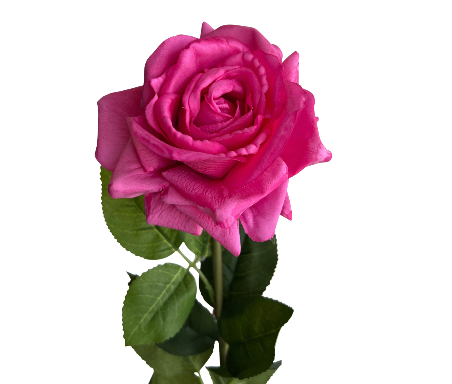 Louis Real Touch Single Stem Rose Hot Pink