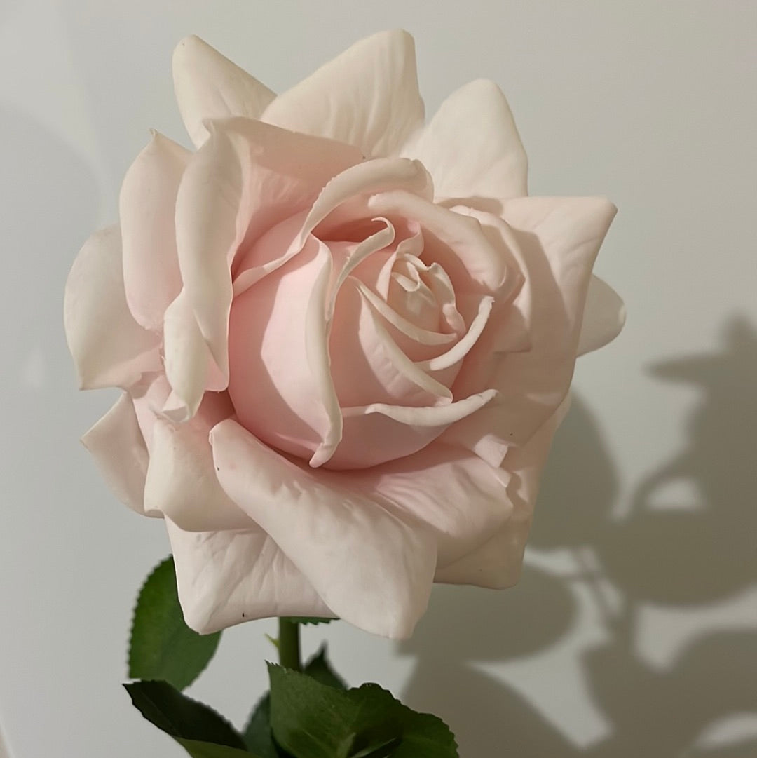 Louis Real Touch Single Stem Rose Premium Light Pink