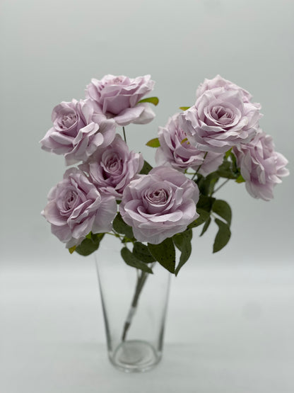 9 Head Stella Bouquet Roses Lilac