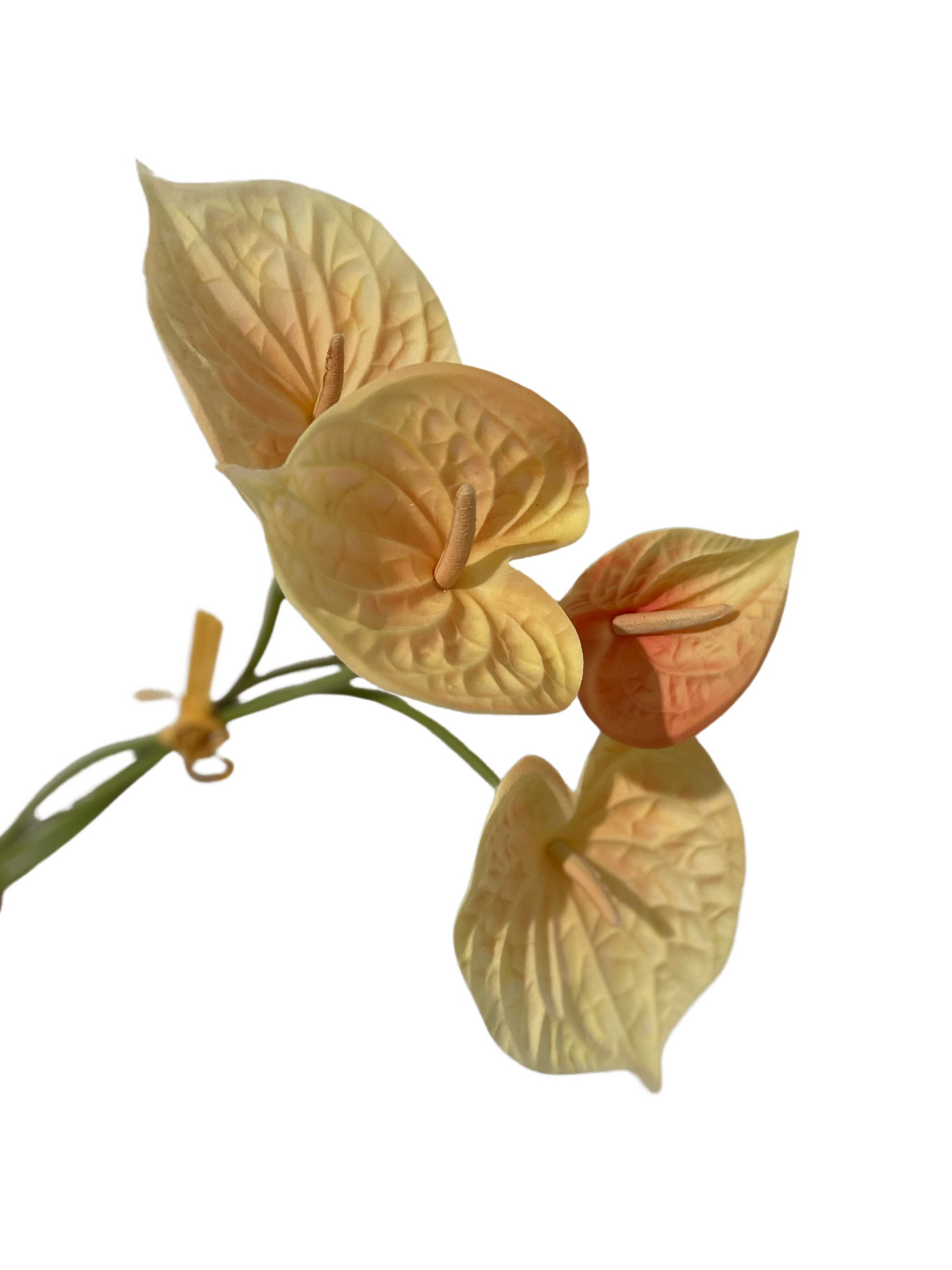 Real Touch Anthurium Orange Bunch 4pc