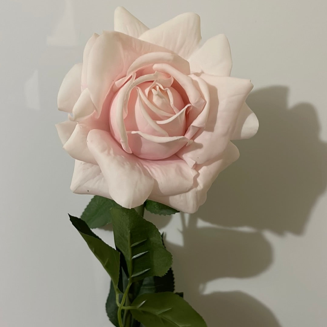 Louis Real Touch Single Stem Rose Premium Light Pink