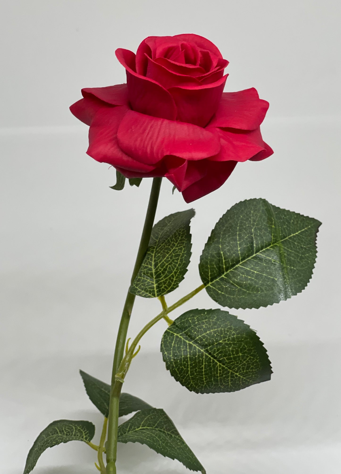 Real Touch Single Stem Small Rose Red