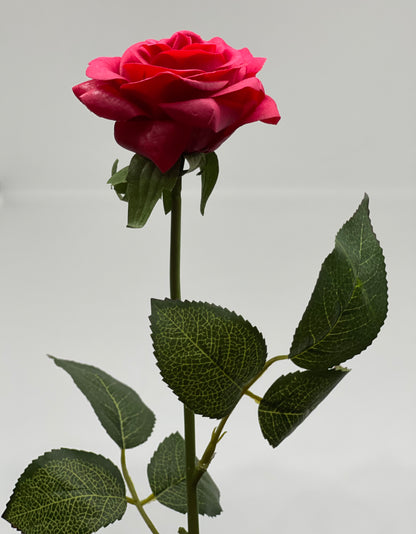 Real Touch Single Stem Small Rose Red