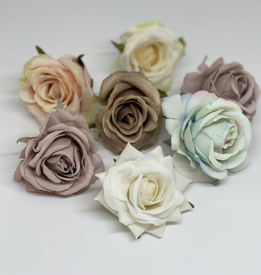 Rose Head Assorted Pastel 7pcs