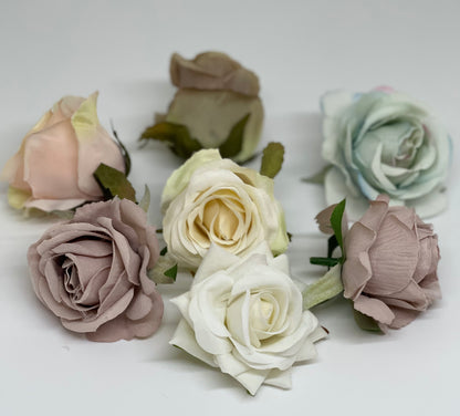 Rose Head Assorted Pastel 7pcs