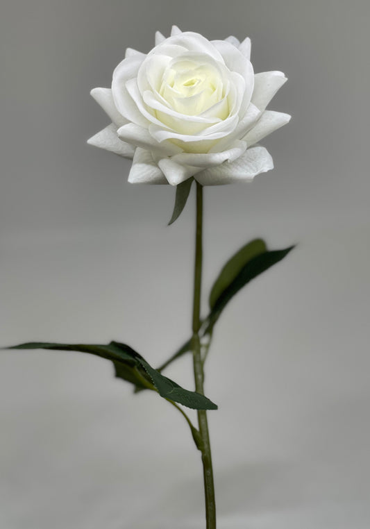 Real Touch Single Stem Small Rose White