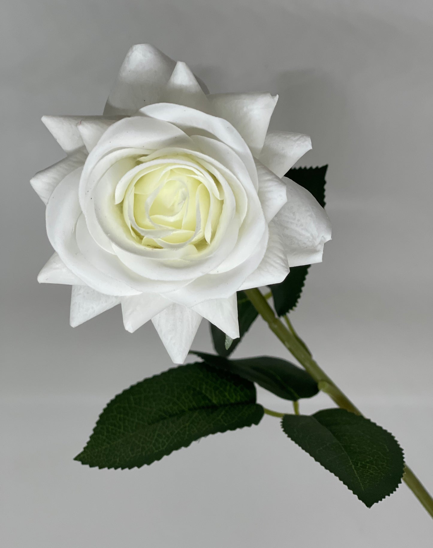 Real Touch Single Stem Small Rose White