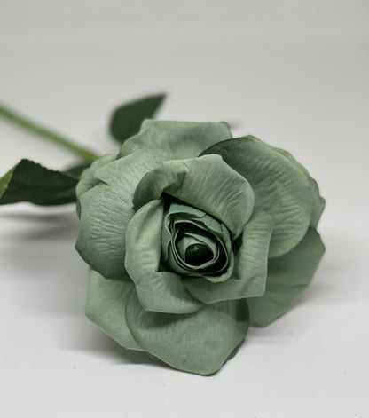 Velvet Single Stem Rose Green