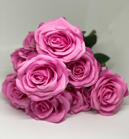 9 Head Emma Bouquet Roses Pink