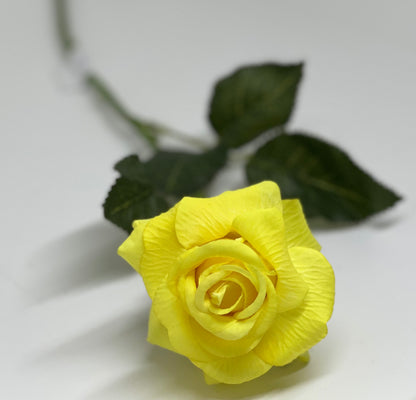 Real Touch Single Stem Small Rose Yellow