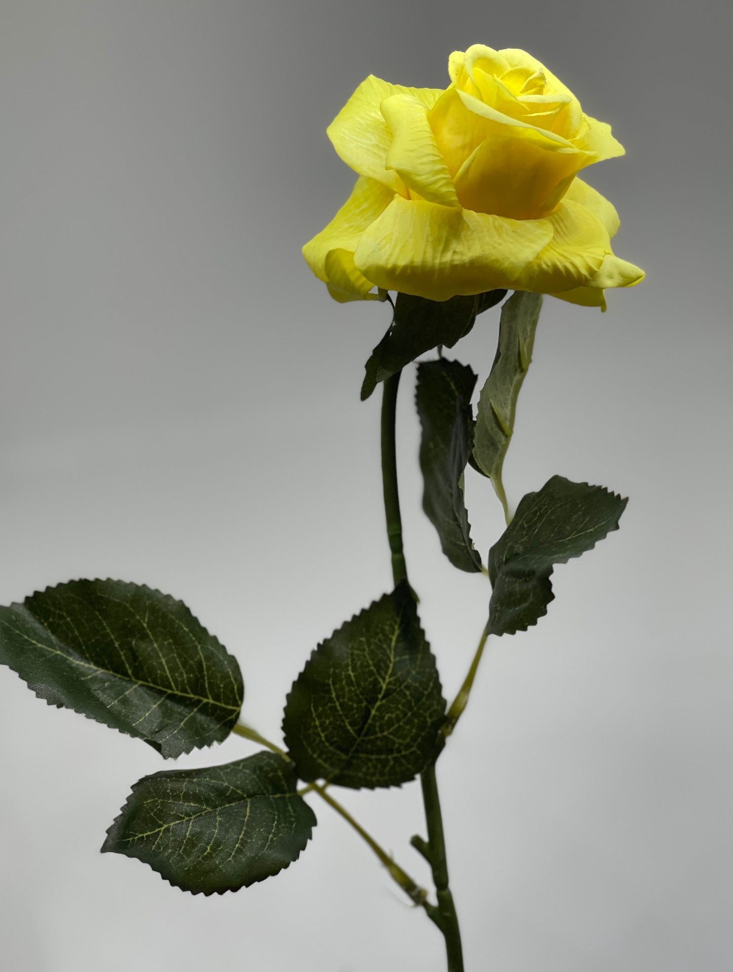 Real Touch Single Stem Small Rose Yellow