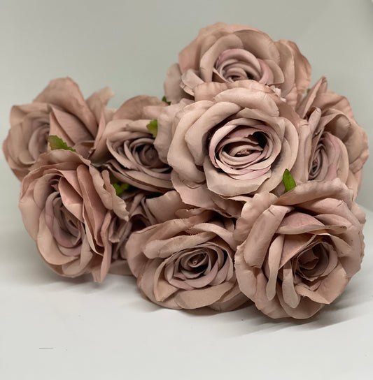 10 Head Lauren Bouquet Roses Deep Quicksand