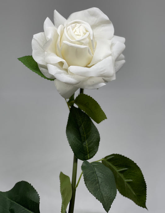 Louis Real Touch Single Stem Rose White