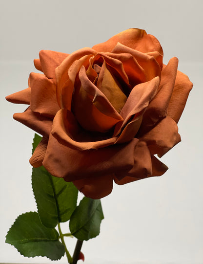 Louis Real Touch Single Stem Rose Premium Rust