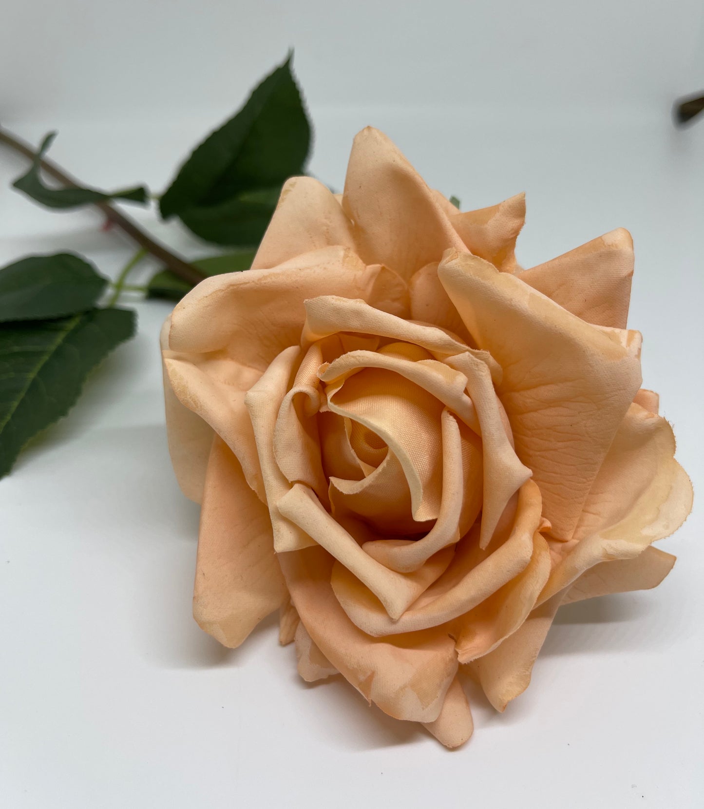 Louis Real Touch Single Stem Rose Premium Peach