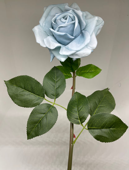 Louis Real Touch Single Stem Rose Premium Blue