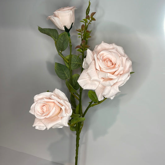 3 Head Bunch Roses Soft Pink