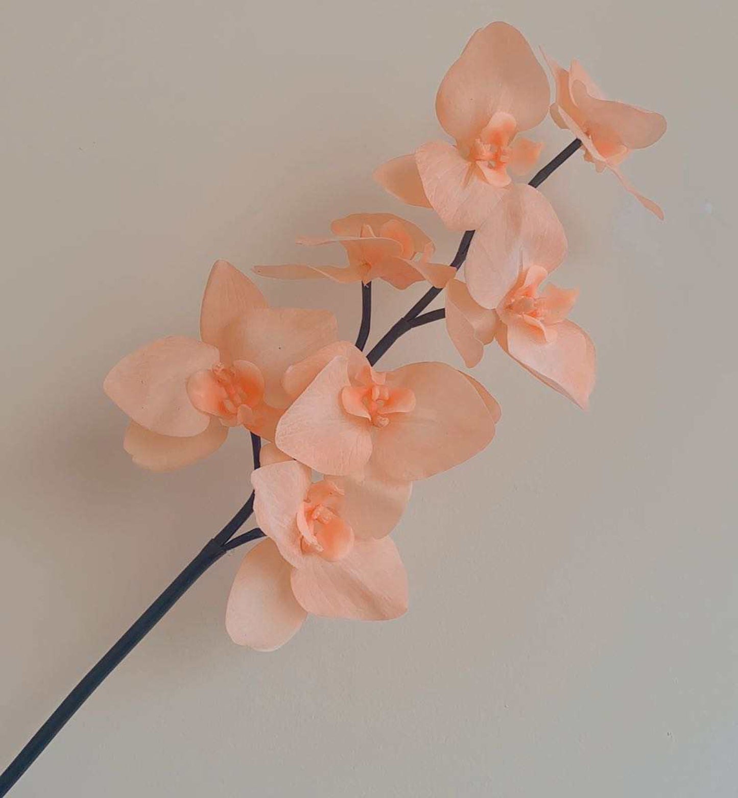 Real Touch Single Stem Orchid Peach