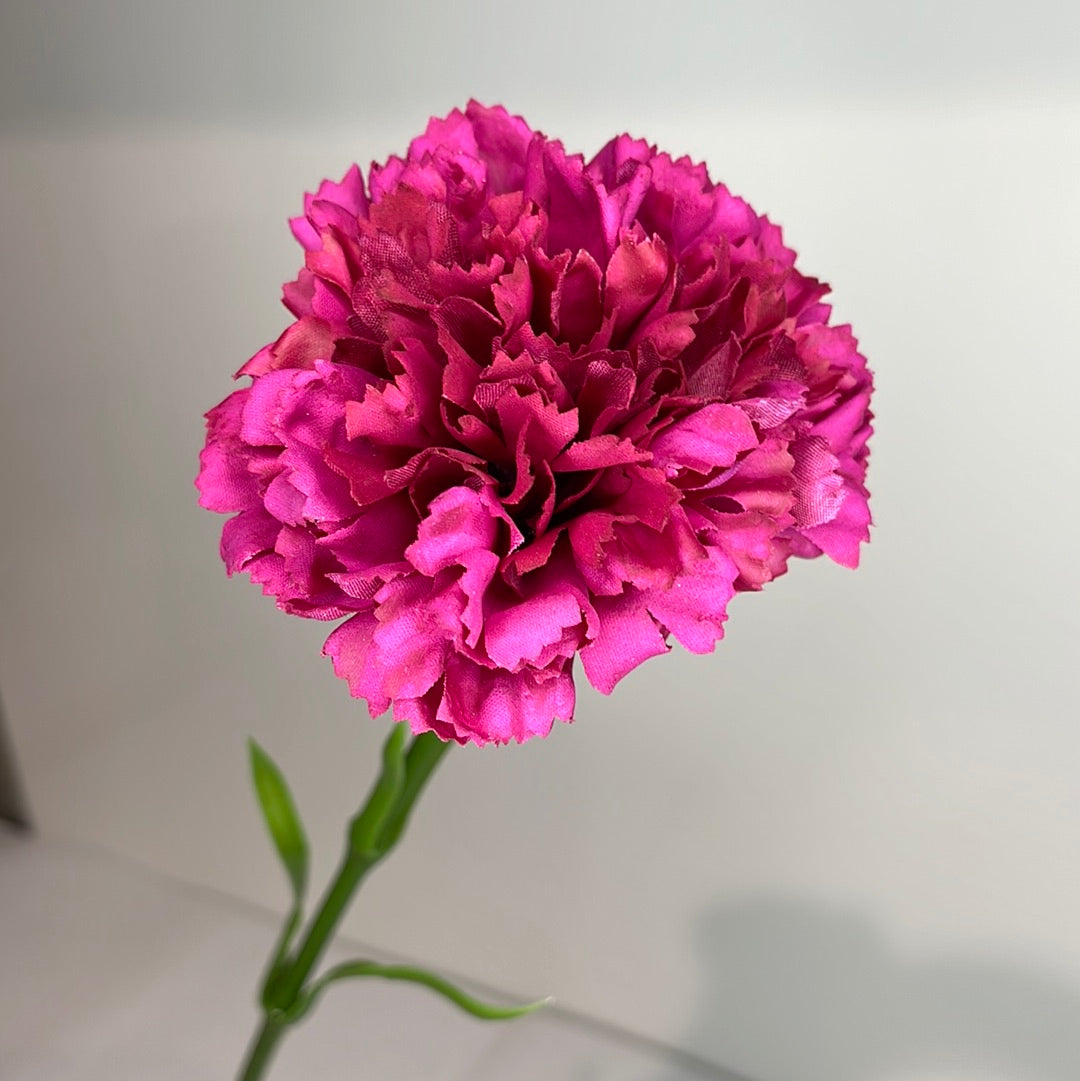 Real Touch Carnation Single Stem Hot Pink