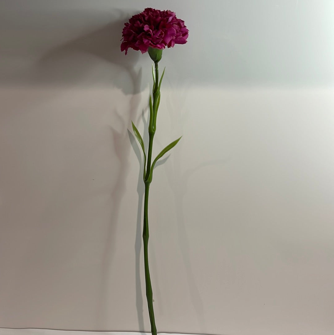 Real Touch Carnation Single Stem Hot Pink