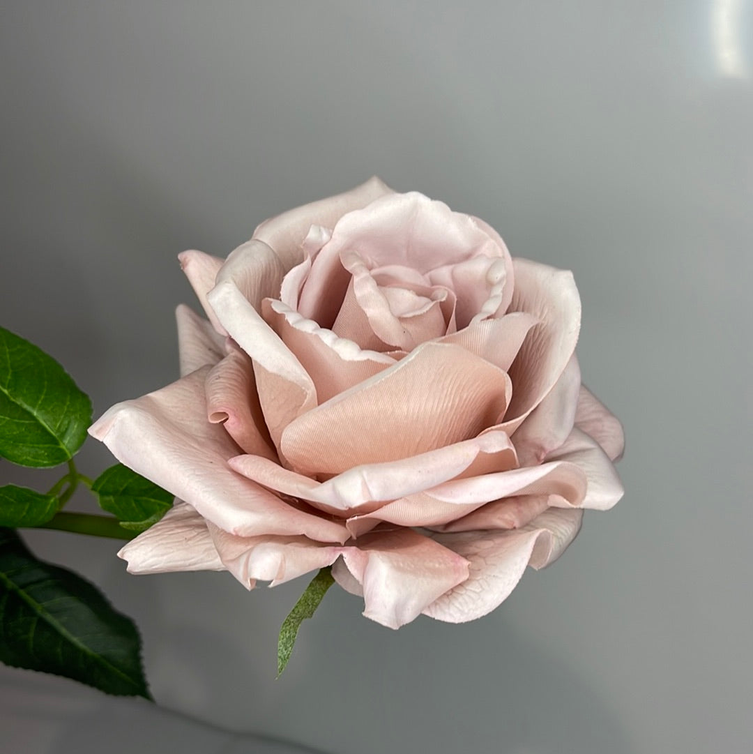 Louis Real Touch Single Stem Rose Premium Dusty Pink