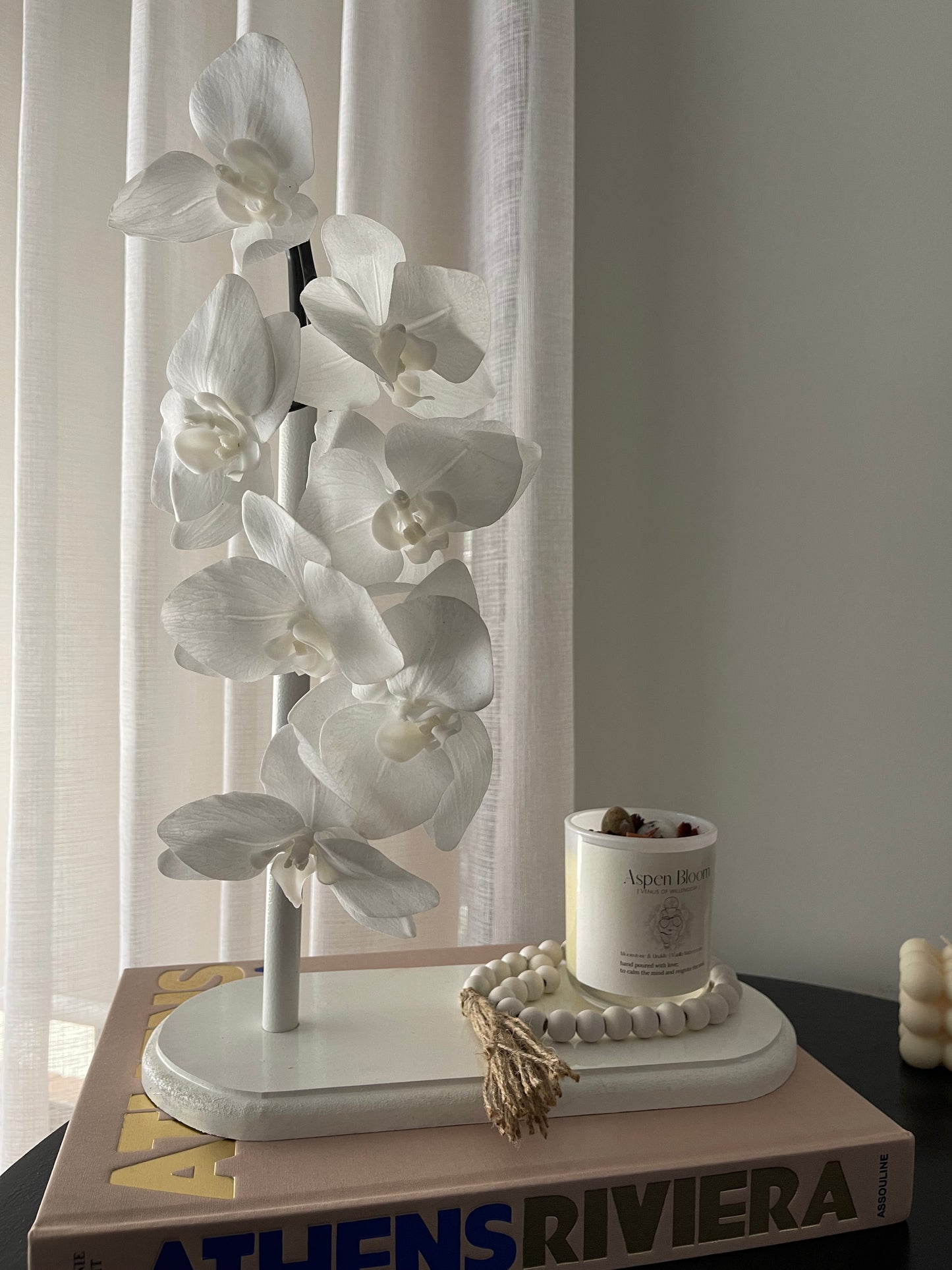 Real Touch Single Stem Orchid White