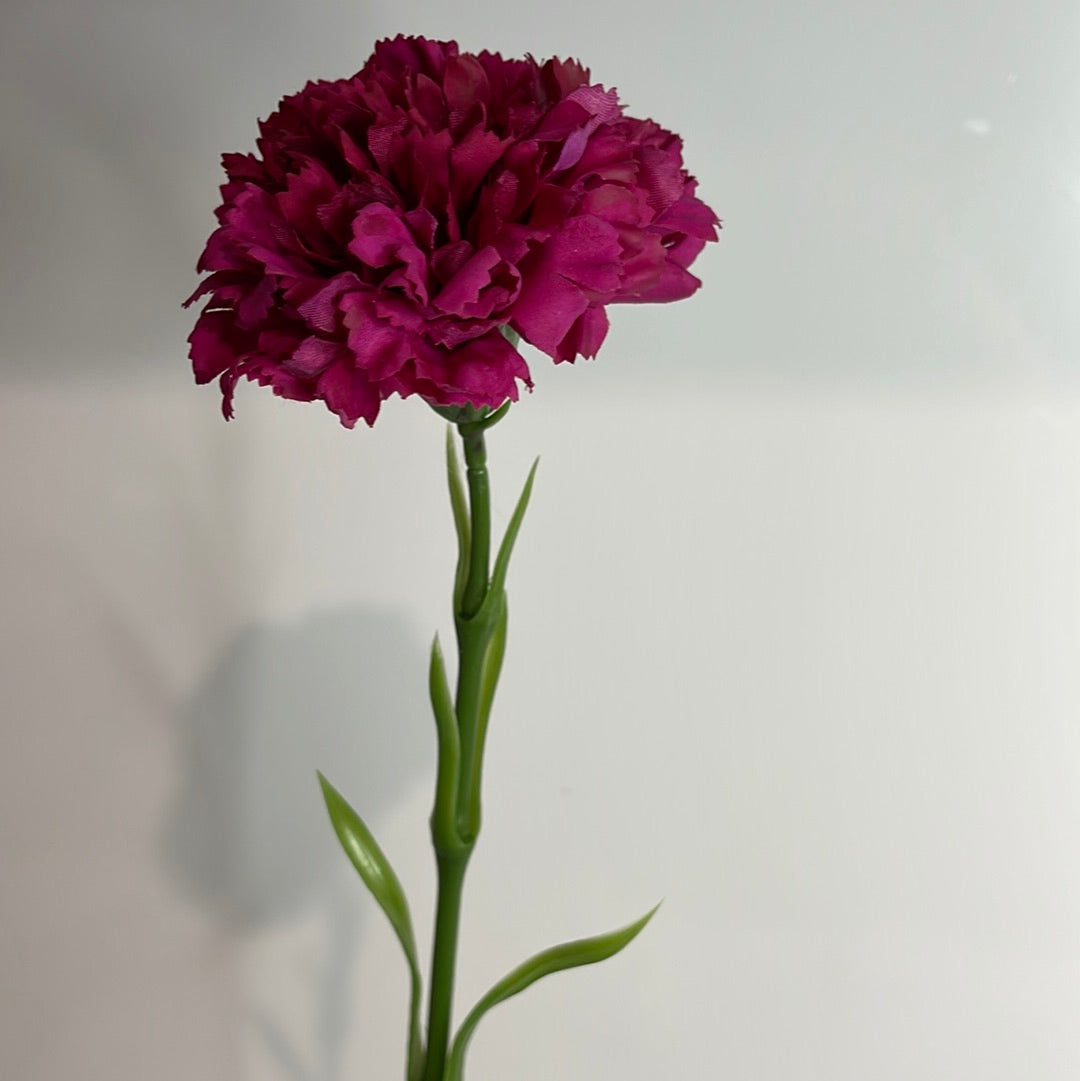 Real Touch Carnation Single Stem Hot Pink